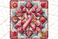 Breast Cancer Awareness Quilt Squares PNG Product Image 3