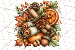 Traditional Thanksgiving Fall Clipart PNG Product Image 2