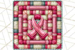 Breast Cancer Awareness Quilt Squares PNG Product Image 4