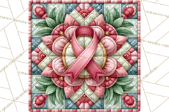 Breast Cancer Awareness Quilt Squares PNG Product Image 5