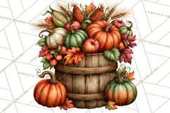 Traditional Thanksgiving Fall Clipart PNG Product Image 2