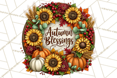 Round Fall Wood Sign PNG Clipart Product Image 4
