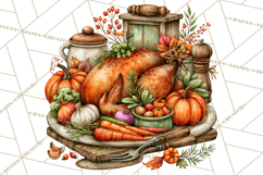 Traditional Thanksgiving Fall Clipart PNG Product Image 4