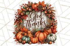 Traditional Thanksgiving Fall Clipart PNG Product Image 5