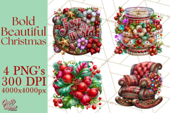Bold Beautiful Christmas Clipart PNG Product Image 1