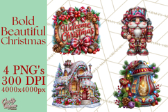 Bold Beautiful Christmas Clipart PNG Product Image 1