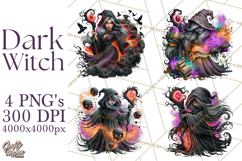 Dark Witch Fantasy PNG Clipart Product Image 1
