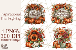 Traditional Thanksgiving Fall Clipart PNG Product Image 1