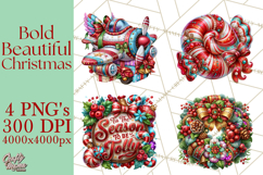 Bold Beautiful Christmas Clipart PNG Product Image 1