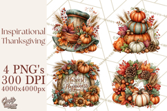 Traditional Thanksgiving Fall Clipart PNG Product Image 1