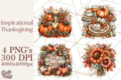 Traditional Thanksgiving Fall Clipart PNG Product Image 1
