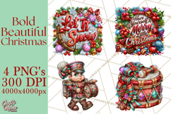 Bold Beautiful Christmas Clipart PNG Product Image 1