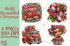 Bold Beautiful Christmas Clipart PNG Product Image 1