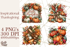 Traditional Thanksgiving Fall Clipart PNG Product Image 1