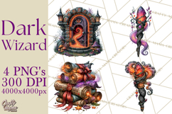 Evil Wizard Dark Fantasy PNG Clipart Product Image 1