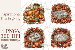 Traditional Thanksgiving Fall Clipart PNG Product Image 1