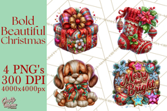 Bold Beautiful Christmas Clipart PNG Product Image 1