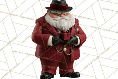 Christmas Crime Syndicate PNG Clipart, Mobster Santa Product Image 2