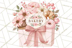 Pink Autumn Bakery Clipart PNG Product Image 2