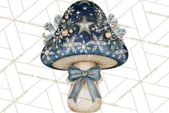 Christmas Mushroom Clipart PNG Product Image 2