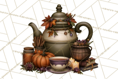 Cozy Cottage Witch PNG, Halloween Clipart Product Image 2