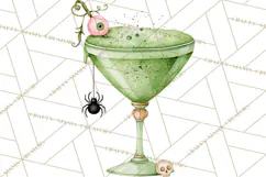 Halloween Cocktails Clipart PNG, Spooky Drinks Product Image 2