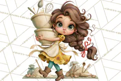 Whimsical Bakery Girls & Boys PNG Clipart, Baker Characters Product Image 2