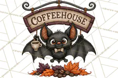 Spooky Coffeehouse PNG Clipart Product Image 3