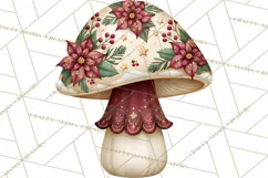 Christmas Mushroom Clipart PNG Product Image 3