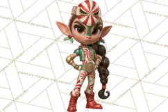 Christmas Wrestling Clipart PNG, Santa Wrestlers Product Image 3
