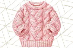 Pink Autumn Cottage Clipart PNG Product Image 3