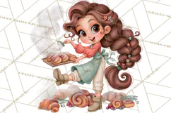 Whimsical Bakery Girls & Boys PNG Clipart, Baker Characters Product Image 3
