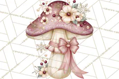 Christmas Mushroom Clipart PNG Product Image 4