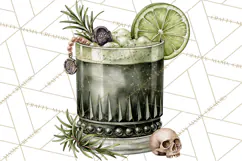 Halloween Cocktails Clipart PNG, Spooky Drinks Product Image 4