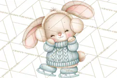 Winter Skating World Animals PNG Product Image 4
