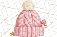 Pink Autumn Cottage Clipart PNG Product Image 4
