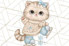Winter Skating World Animals PNG Product Image 5