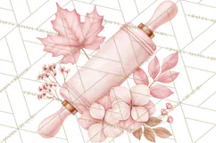 Pink Autumn Bakery Clipart PNG Product Image 2