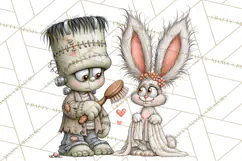 Monster Pet Groomers Halloween Clipart PNG Product Image 2