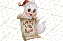 1950s Vintage Christmas Clipart Retro Soda Fountain Clip Art Product Image 2