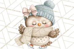 Winter Skating World Animals PNG Product Image 3