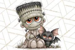 Monster Pet Groomers Halloween Clipart PNG Product Image 3