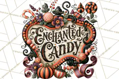 Retro Halloween Candy Shop Clipart PNG Product Image 3