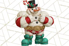 Christmas Wrestling Clipart PNG, Santa Wrestlers Product Image 3