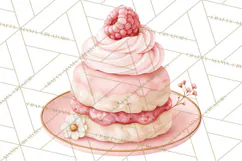 Pink Autumn Bakery Clipart PNG Product Image 3