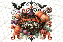 Retro Halloween Candy Shop Clipart PNG Product Image 4