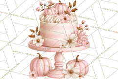 Pink Autumn Bakery Clipart PNG Product Image 4