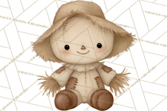 Frayed Fall Scarecrows PNG, Halloween Clipart Product Image 4