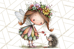 Sweet Little Fairies PNG, Cute Fairy Clip Art Product Image 5