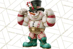 Christmas Wrestling Clipart PNG, Santa Wrestlers Product Image 5